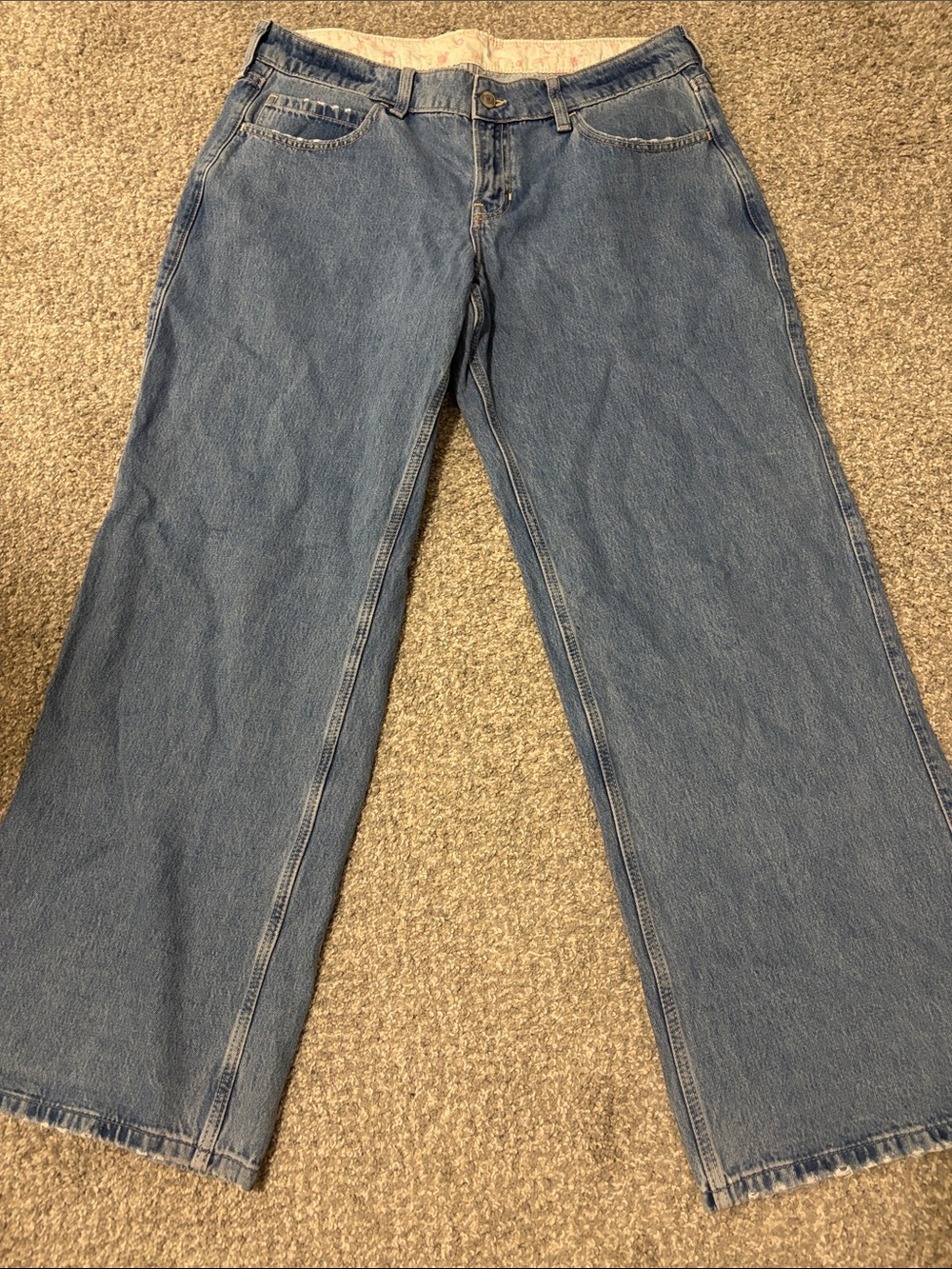 Hollister Light Blue low-rise baggy jeans